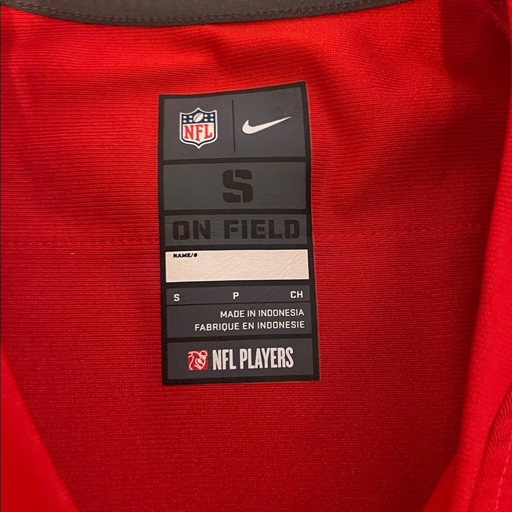 Nike Red NFL Jersey with Number 10 and Team Logo PACHECO - Picture 3 of 6